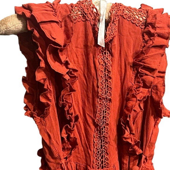 Orange Ruffle Dress - Picture 4 of 6